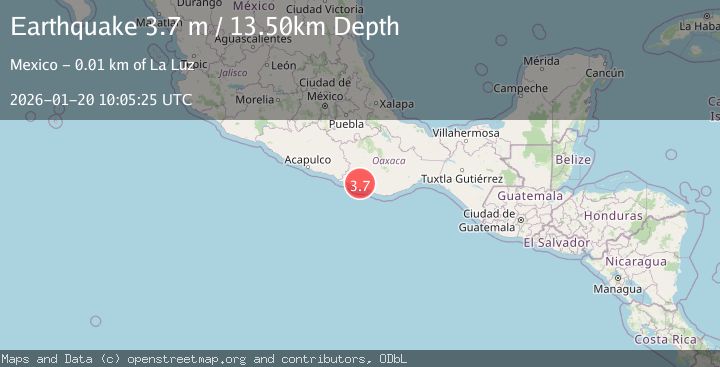 Map of OAXACA, MEXICO