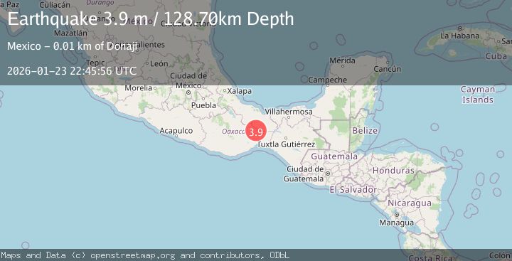 Map of OAXACA, MEXICO