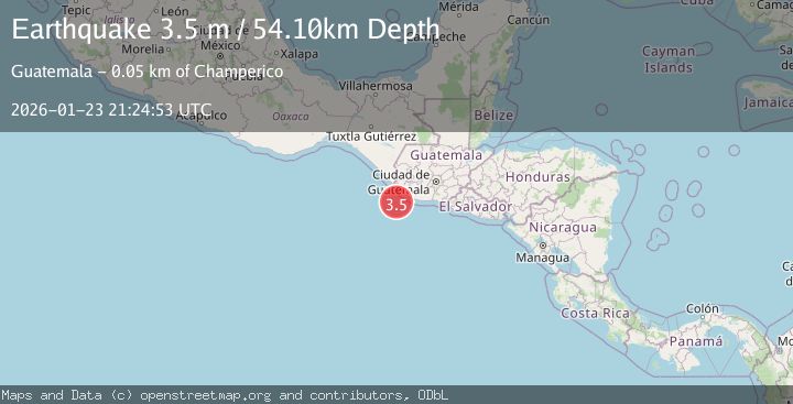 Map of OFFSHORE GUATEMALA