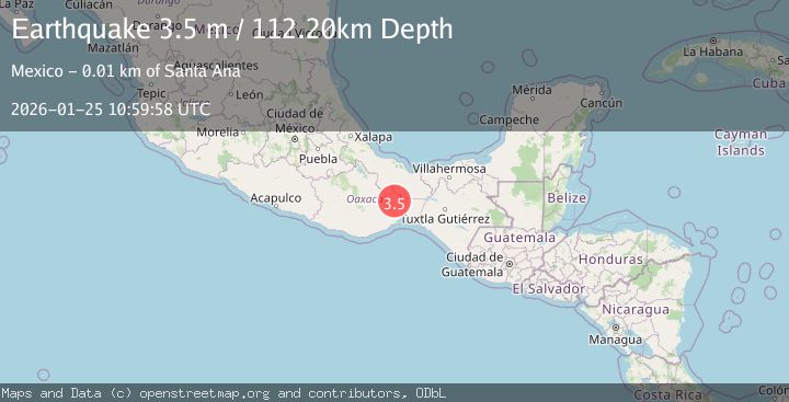 Map of OAXACA, MEXICO