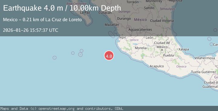 Map of OFF COAST OF JALISCO, MEXICO