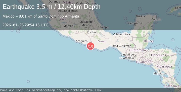 Map of OAXACA, MEXICO
