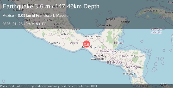 Map of OAXACA, MEXICO