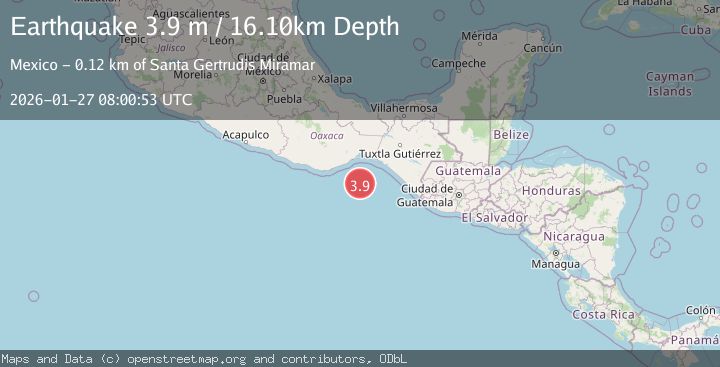 Map of OFF COAST OF OAXACA, MEXICO