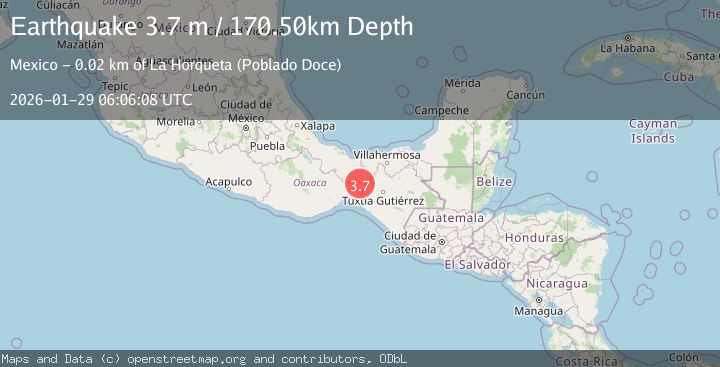 Map of OAXACA, MEXICO