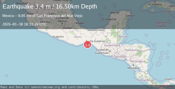 Map of OFFSHORE OAXACA, MEXICO