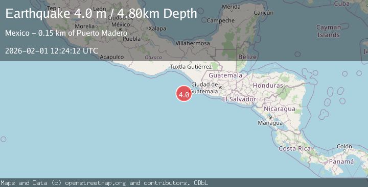 Map of OFF COAST OF CHIAPAS, MEXICO