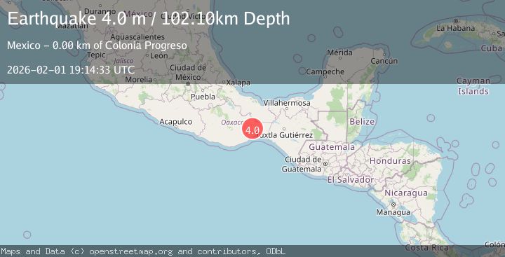 Map of OAXACA, MEXICO
