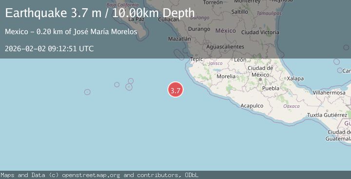 Map of OFF COAST OF JALISCO, MEXICO