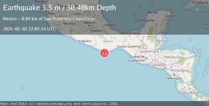 Map of OFFSHORE OAXACA, MEXICO
