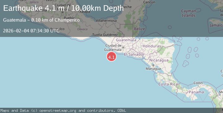 Map of OFFSHORE GUATEMALA