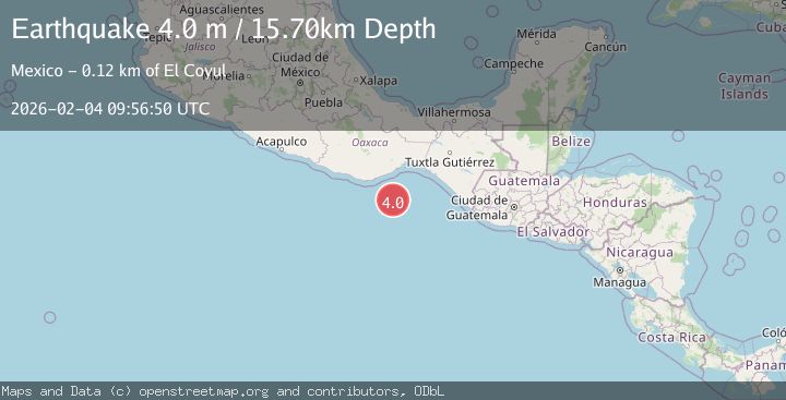 Map of OFF COAST OF OAXACA, MEXICO