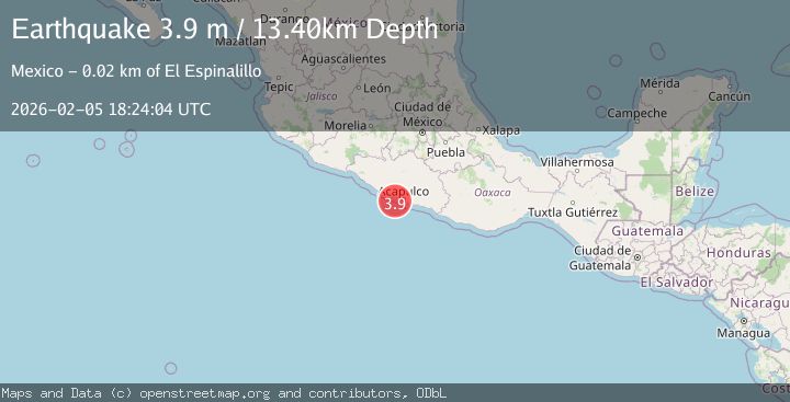 Map of OFFSHORE GUERRERO, MEXICO
