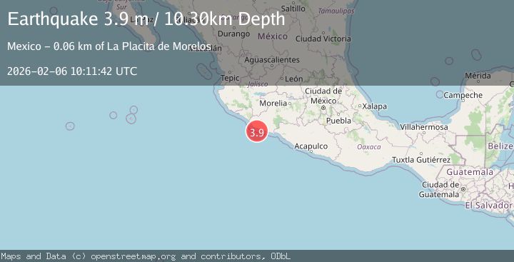 Map of OFFSHORE MICHOACAN, MEXICO
