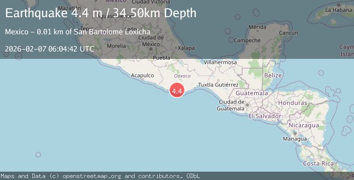 Map of OAXACA, MEXICO
