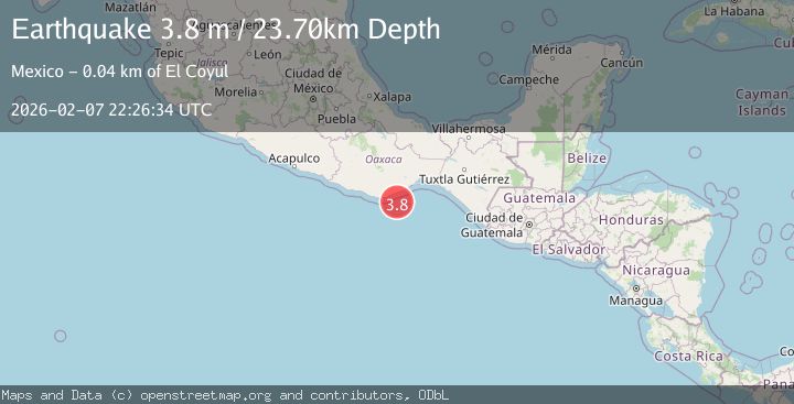 Map of OFFSHORE OAXACA, MEXICO