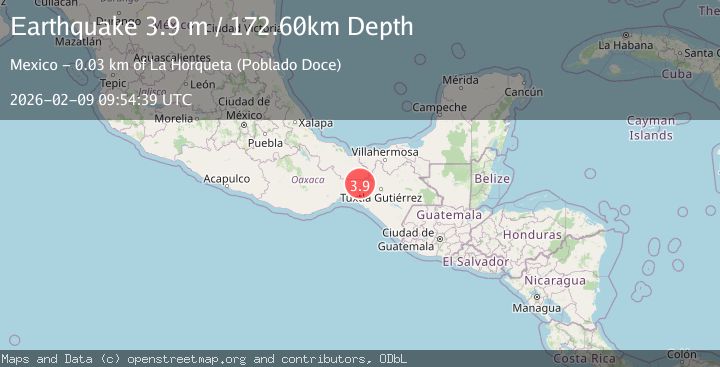 Map of OAXACA, MEXICO
