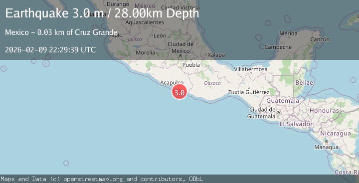 Map of OFFSHORE GUERRERO, MEXICO