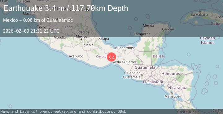Map of OAXACA, MEXICO