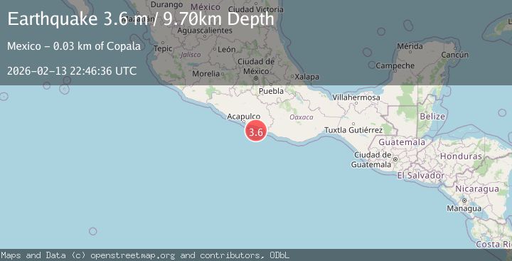 Map of OFFSHORE GUERRERO, MEXICO
