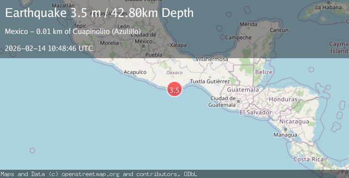 Map of OAXACA, MEXICO