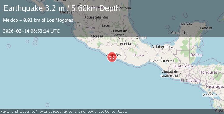 Map of OFFSHORE GUERRERO, MEXICO