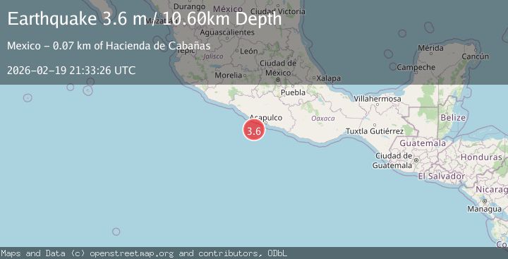 Map of OFFSHORE GUERRERO, MEXICO