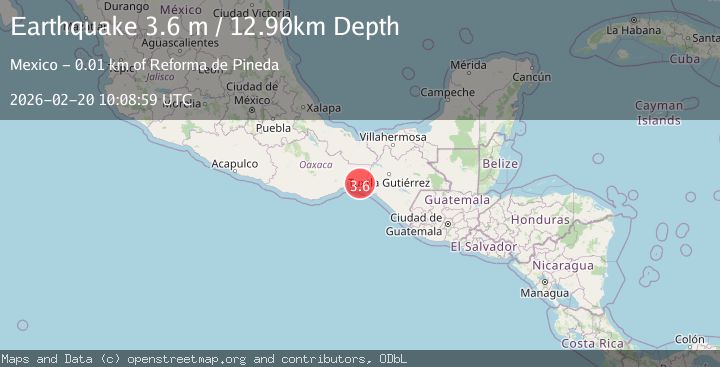 Map of OAXACA, MEXICO