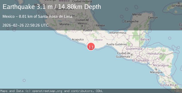 Map of OAXACA, MEXICO