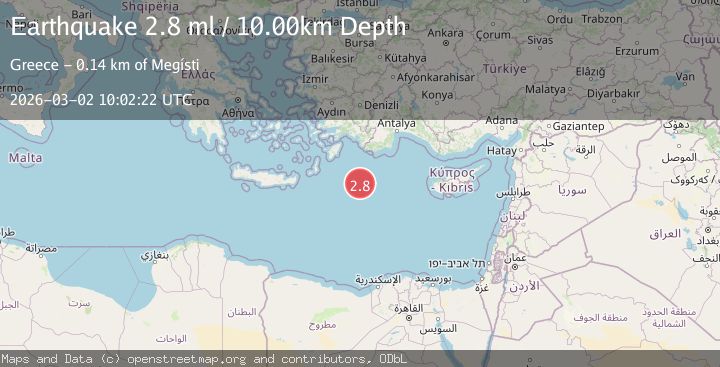 Map of EASTERN MEDITERRANEAN SEA