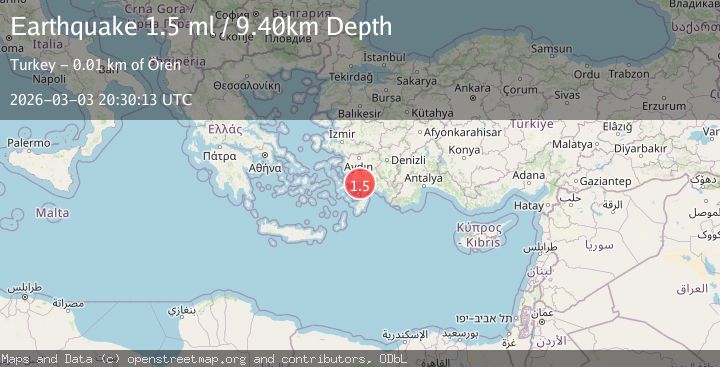 Map of DODECANESE IS.-TURKEY BORDER REG