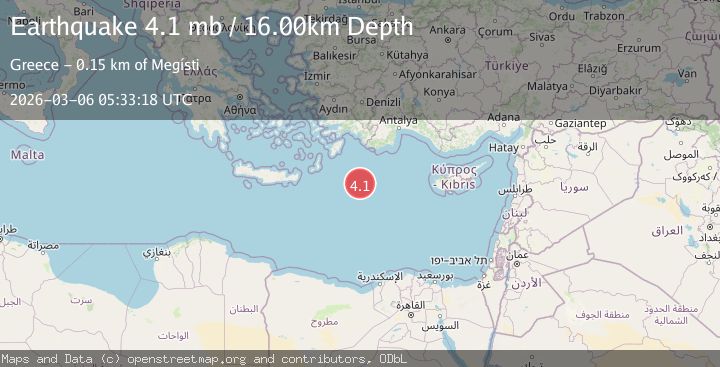 Map of EASTERN MEDITERRANEAN SEA