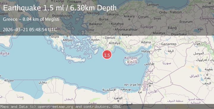 Map of EASTERN MEDITERRANEAN SEA