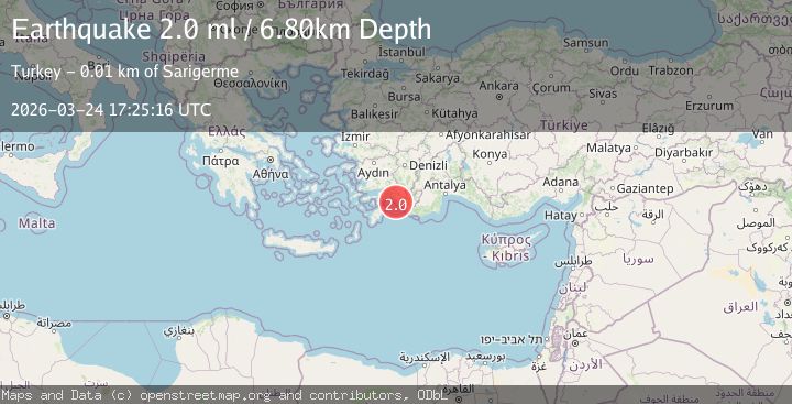 Map of DODECANESE IS.-TURKEY BORDER REG