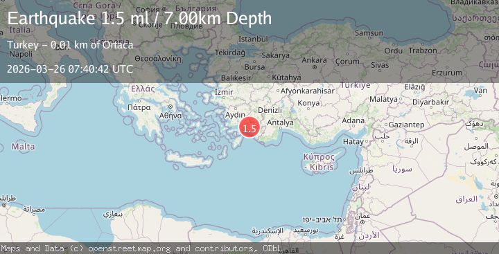 Map of DODECANESE IS.-TURKEY BORDER REG