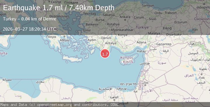 Map of EASTERN MEDITERRANEAN SEA