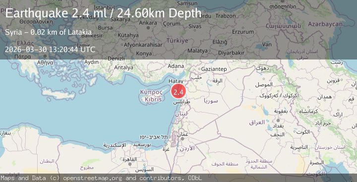 Map of NEAR THE COAST OF SYRIA