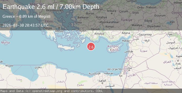 Map of EASTERN MEDITERRANEAN SEA