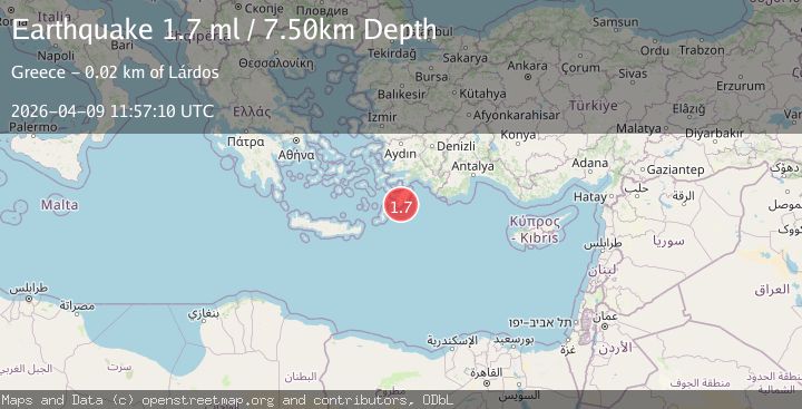 Map of DODECANESE ISLANDS, GREECE
