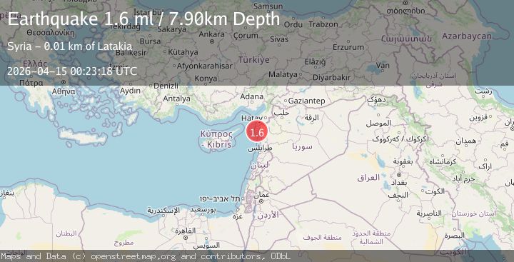 Map of NEAR THE COAST OF SYRIA
