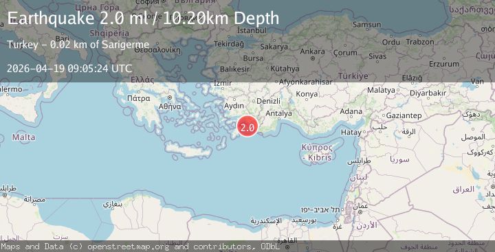 Map of DODECANESE IS.-TURKEY BORDER REG