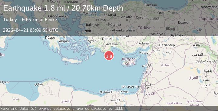 Map of EASTERN MEDITERRANEAN SEA
