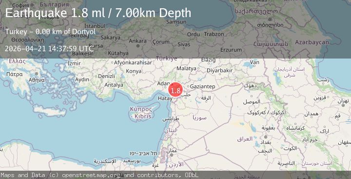Map of TURKEY-SYRIA BORDER REGION