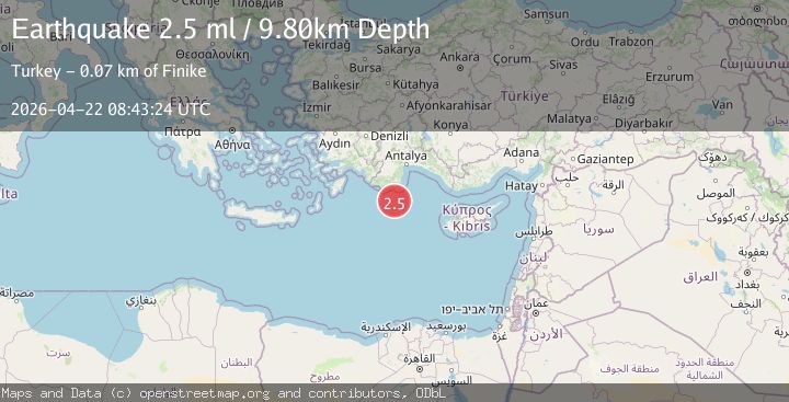 Map of EASTERN MEDITERRANEAN SEA