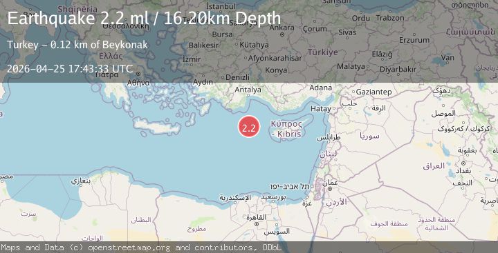 Map of EASTERN MEDITERRANEAN SEA