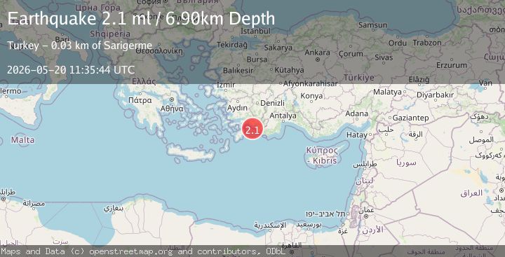 Map of DODECANESE IS.-TURKEY BORDER REG