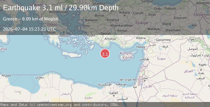 Map of EASTERN MEDITERRANEAN SEA