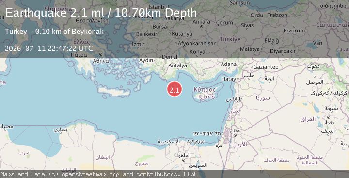 Map of EASTERN MEDITERRANEAN SEA