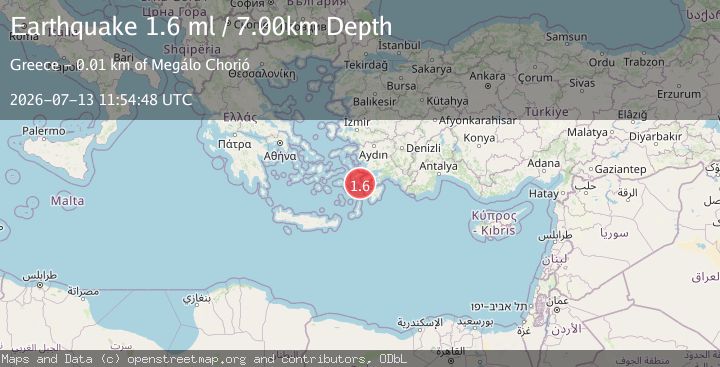 Map of DODECANESE IS.-TURKEY BORDER REG