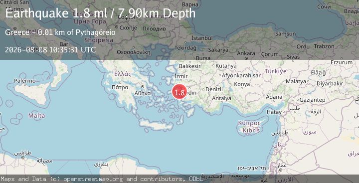 Map of DODECANESE ISLANDS, GREECE
